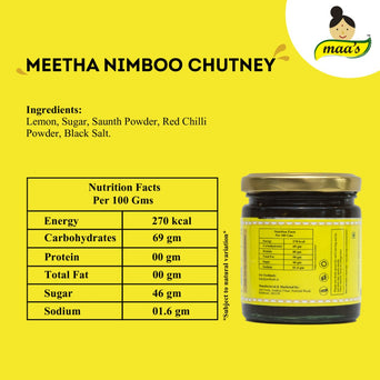 Maa's Nimboo Chutney - 100% Homemade