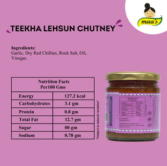 Maa's Teekha Lehsun Chutney - 100% Homemade