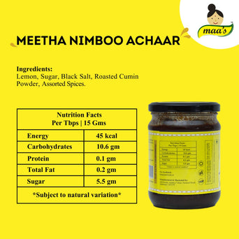 Maa's Meetha Nimboo Achaar - 100% Homemade