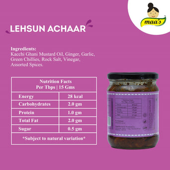 Maa's Lehsun Achaar - 100% Homemade